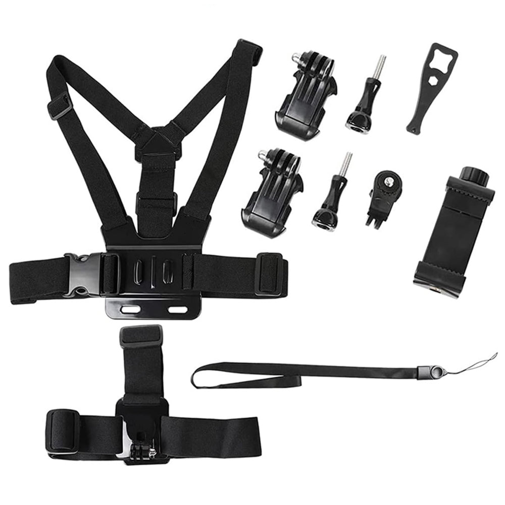 Universal Camera Chest Head Mount Strap Plastic+Alloy+Nylon Phone Clip Holder Bracket Universal Camera Chest Head Mount Strap Plastic+Alloy+Nylon Phone Clip Holder Bracket